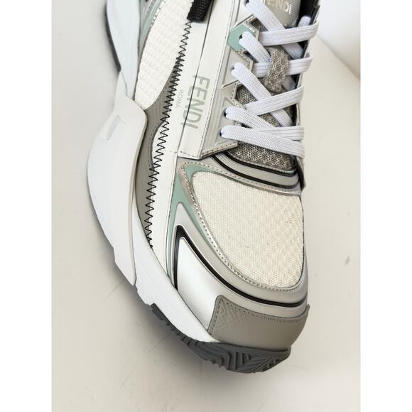 Fendi Flow Sneakers Gray/White/Green 9 US (8 Fendi) 7E1689 NIB $1190 main image 16